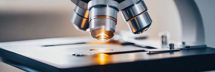 Illuminating Scientific Discovery Microscope Closeup Modern Lab Research