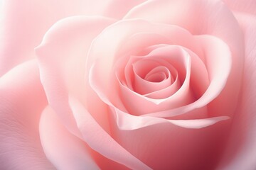 Macro close-up soft pink rose flower, Valentine's day concept