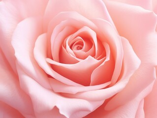 Macro close-up soft pink rose flower, Valentine's day concept