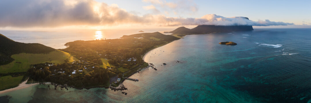 Aerial panorama of Lord Howe Island, Australia
