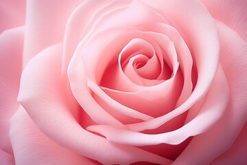Macro close-up soft pink rose flower, Valentine's day concept