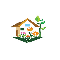 Abstract home and garden logo