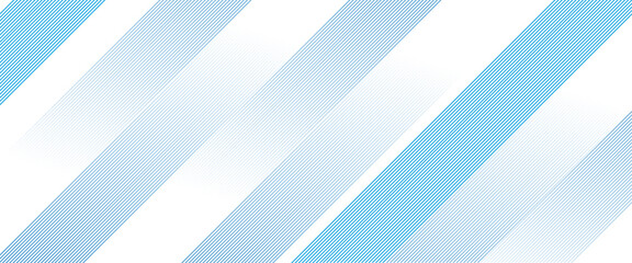 Obraz premium Abstract horizontal banner background with blue and white diagonal lines. Suit for presentation, cover, header