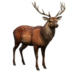 Fototapeta premium majestic 3D stag with antlers standing proud