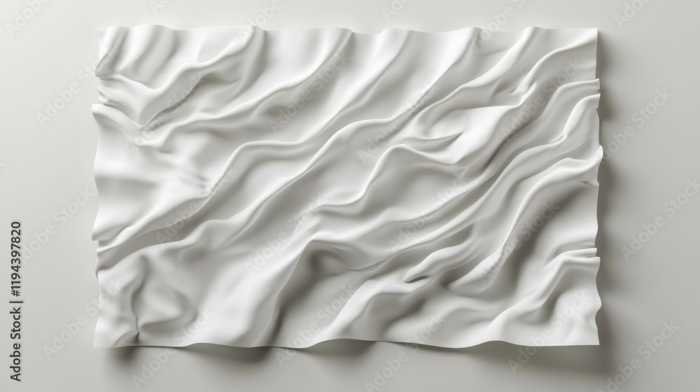 Poster crumpled and wrinkled white paper mockup. realistic vector illustration set of creased blank a4 vert