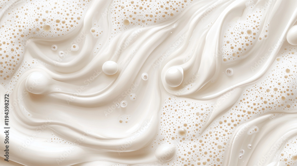 Poster 3d shampoo soap sud and bubble isolated vector set. realistic soapy detergent bath texture design il