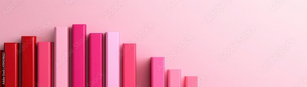 Poster a series of vertical bars in varying shades of pink create a visually appealing, abstract design aga