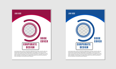 Corporate book cover design Layout template. Trade Book Paperback Cover Layout Template. brochure flyer design template