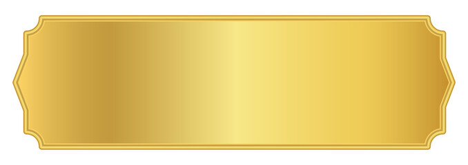 gold label banner, luxury golden frame, gold name plate