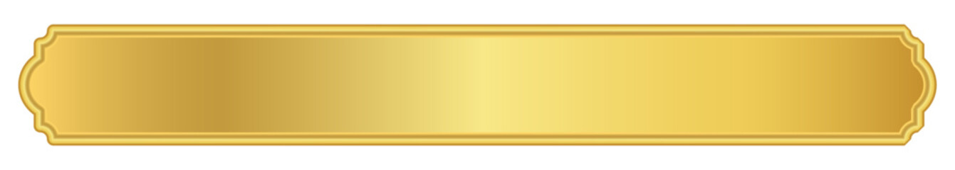 gold label banner, luxury golden frame, gold name plate