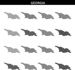 Creative dot pattern design featuring the outline of Georgia with a unique twist