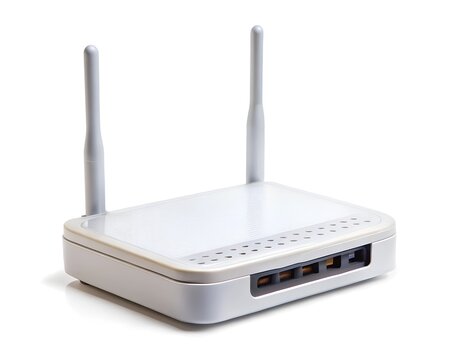 wireless router isolated on a white background