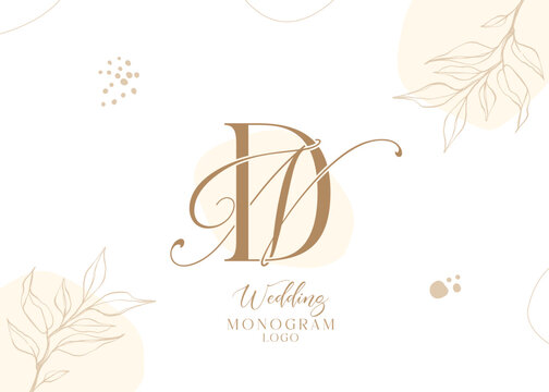 ND and  DN wedding initial monogram logo