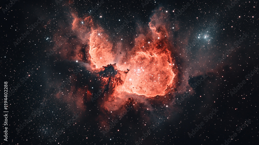 Aufkleber nebula displaying vivid colors and intricate formations in deep space