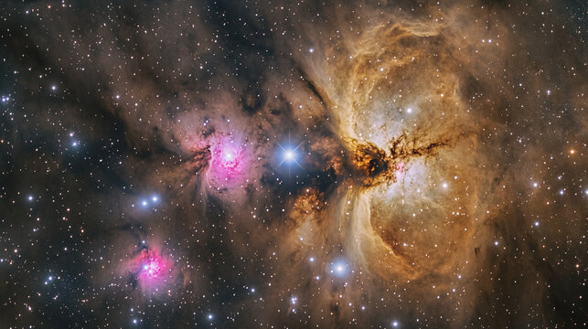 Stunning view of the LBN 762 nebula illuminated by surrounding stars in deep space
