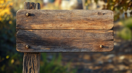 Fototapeta premium Vector realistic illustration of wooden signboard