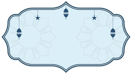 Background with Islamic Frames for Ramdhan Kareem and Eid. Landscape Frame Concept