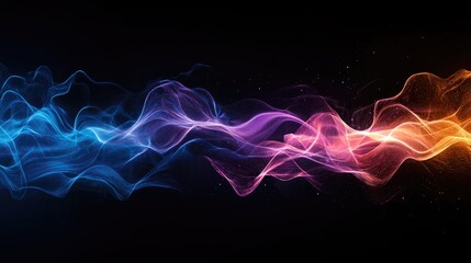 Dynamic sci-fi background with colorful waves abstract digital art futuristic environment vibrant viewpoint conceptual design for enhanced visual impact