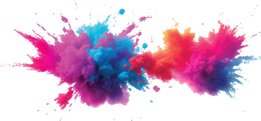 "Colorful Watercolor Stain and Splash: Vibrant Brush Strokes and Aquarelle Details in Dynamic Rainbow Hues Against a Clean White Canvas, Offering a Bold and Trendy Design Perfect for Modern Spaces"
