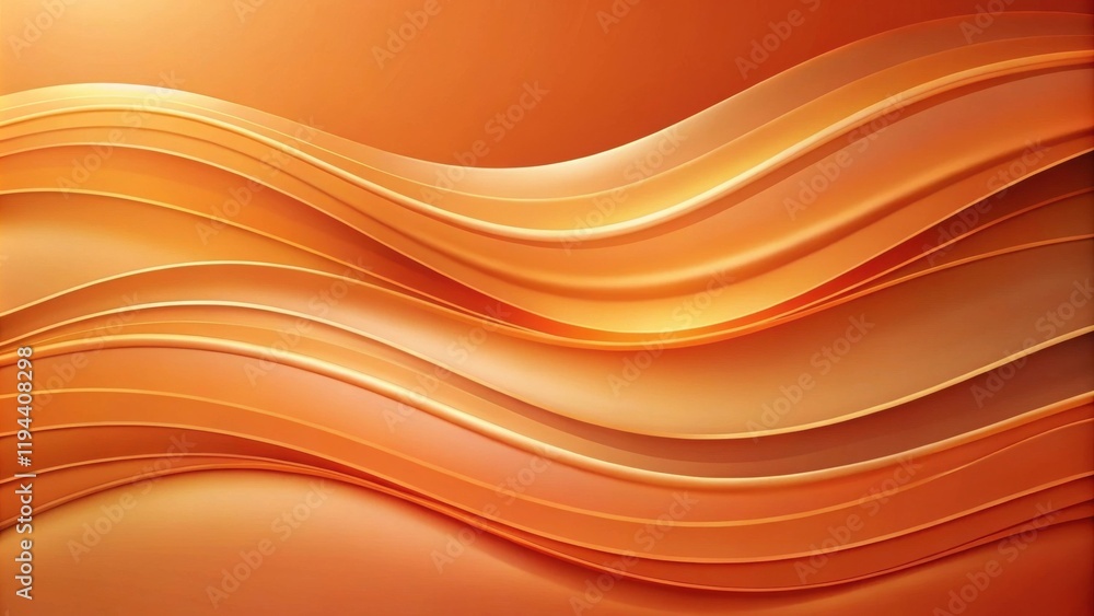 Aufkleber abstract orange wave design with smooth curves and gradient hues