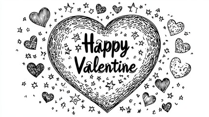 love  happy valentine, white background 