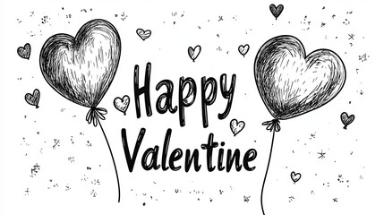 love balloon happy valentine, white background 