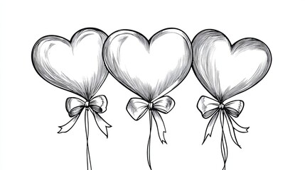 love balloon happy valentine, white background 