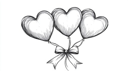 love balloon happy valentine, white background 