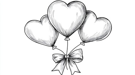 love balloon happy valentine, white background 