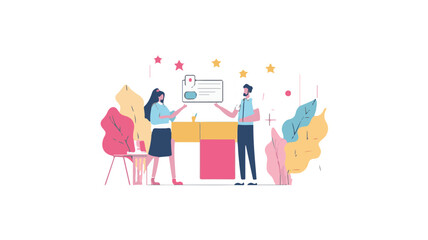 Collaborative Teamwork Vector Illustration