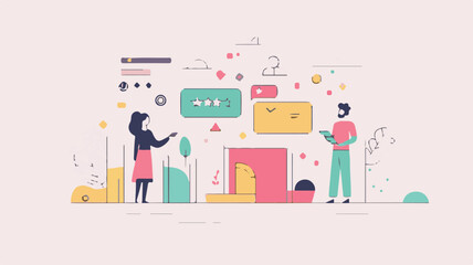 Collaborative Teamwork Vector Illustration