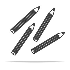 Pencils icon transparent vector isolated