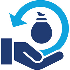 Loan Repayment mixed color icon