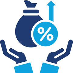 Loan To Value mixed color icon