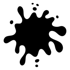 Water drop,Water splash Splashing water, Water stains, Splattered ink, silhouette