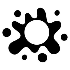 Water drop,Water splash Splashing water, Water stains, Splattered ink, silhouette