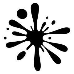 Water drop,Water splash Splashing water, Water stains, Splattered ink, silhouette