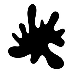 Water drop,Water splash Splashing water, Water stains, Splattered ink, silhouette