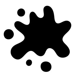 Water drop,Water splash Splashing water, Water stains, Splattered ink, silhouette