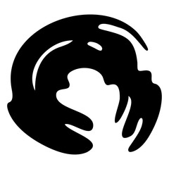 Water drop,Water splash Splashing water, Water stains, Splattered ink, silhouette