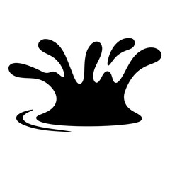 Water drop,Water splash Splashing water, Water stains, Splattered ink, silhouette
