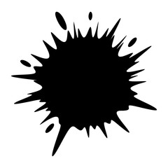 Water drop,Water splash Splashing water, Water stains, Splattered ink, silhouette