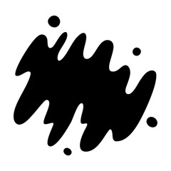 Water drop,Water splash Splashing water, Water stains, Splattered ink, silhouette