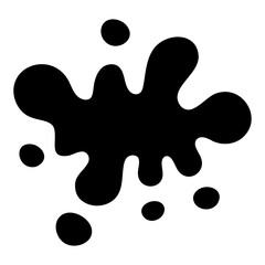 Water drop,Water splash Splashing water, Water stains, Splattered ink, silhouette
