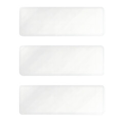Three White Rectangular Blank Templates Design Elements web copy text shape clean frame   