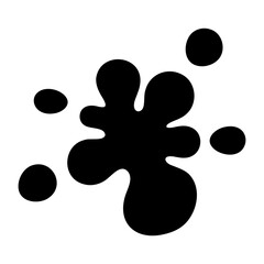 Water drop,Water splash Splashing water, Water stains, Splattered ink, silhouette