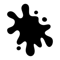 Water drop,Water splash Splashing water, Water stains, Splattered ink, silhouette