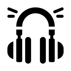 Headphones glyph icon