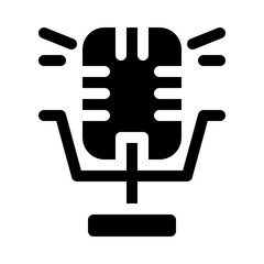 Microphone glyph icon