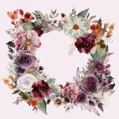 Obraz premium Minimalist watercolor peonies in pastel pinks and whites, gently floating on a pale background 